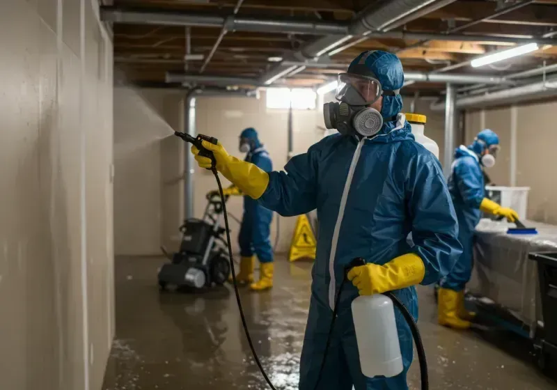 Basement Sanitization and Antimicrobial Treatment process in Stoneboro, PA